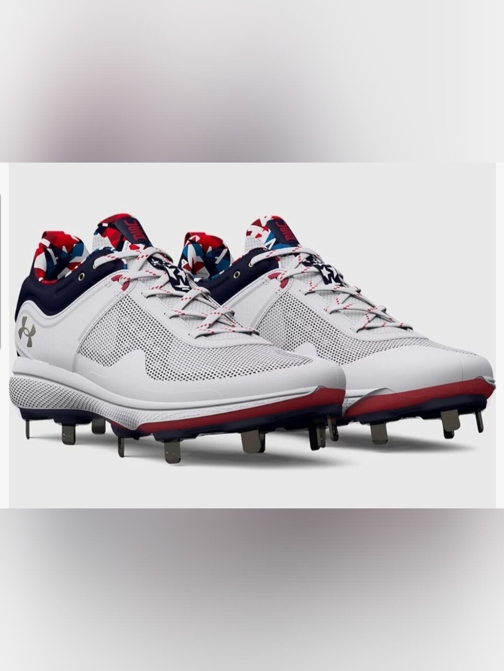 Under Armour Freedom Glyde MT USA Womens Softball Cleats 3026010-100 Size 8.5